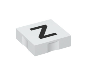 Duplo Tile 2 x 2 med Side Indents med "Z" (6309 / 48589)