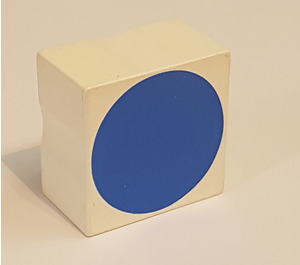 Duplo Tuile 2 x 2 x 1 avec Bleu Disc Modèle (2756)