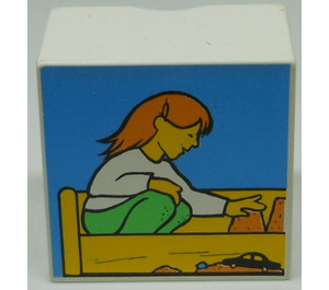 Duplo Tile 2 x 2 x 1 with Mosaic Picture Home 17 (2756)