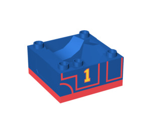 Duplo Train Compartment 4 x 4 x 1.5 with Seat with '1' (Thomas) (51547 / 52844)