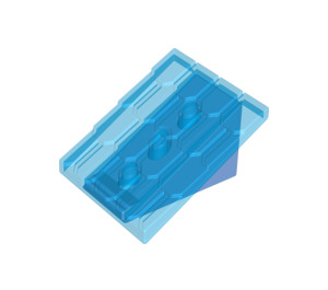 Duplo Bleu foncé transparent Shingled Roof 2 x 4 x 2 (55958 / 73566)