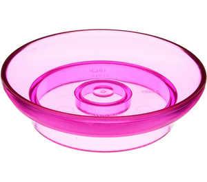 Duplo Transparent Dark Pink Dish (31333 / 40005)