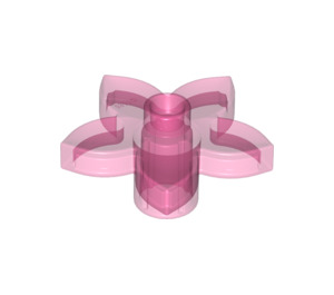 Duplo Transparent Dark Pink Flower with 5 Angular Petals (6510 / 52639)