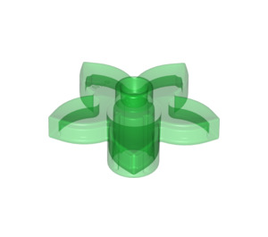 Duplo Transparent Green Flower with 5 Angular Petals (6510 / 52639)