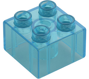 Duplo Transparentes Hellblau Stein 2 x 2 (3437 / 89461)