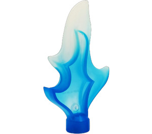 Duplo Transparent Light Blue Flame 1 x 2 x 5 with Marbled White Tip (51703)