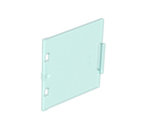 Duplo Transparent Light Blue Furniture Cabinet Door 3 x 3.5 with Hinge Holes (18454 / 62873)