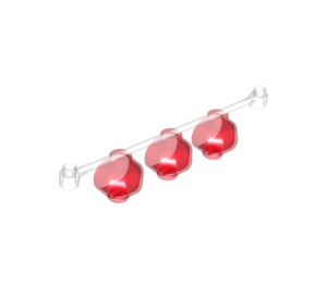 Duplo Transparent Red Chinese Lanterns on String with Studs (72418)