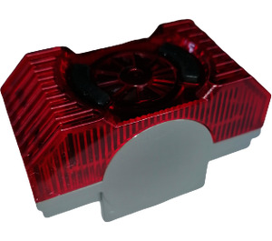 Duplo Transparant rood Toolo Siren met Dark Grijs Basis (76396 / 76435)