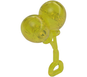 Duplo Transparent Yellow Balloons with Transparent Handle (31432 / 40909)