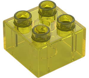 Duplo Transparent Yellow Brick 2 x 2 (3437 / 89461)