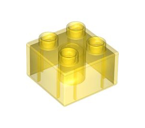 Duplo Transparent Yellow Brick 2 x 2 (3437 / 89461)