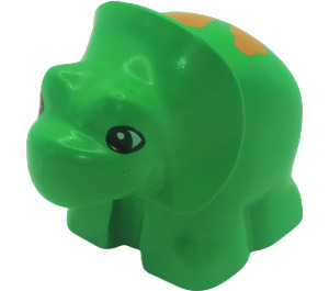 Duplo Triceratops Baby with Orange Markings