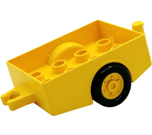 Duplo Fahrzeug Anhänger mit hitch ends und Gelb rims (6505 / 75459)