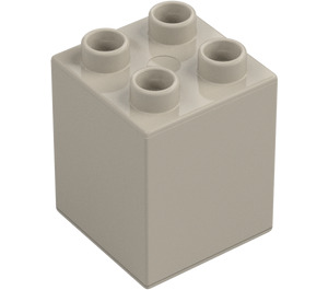 Duplo Very Light Gray Brick 2 x 2 x 2 (31110)