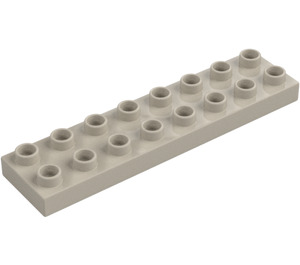 Duplo Very Light Gray Plate 2 x 8 (44524)