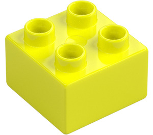 Duplo Leuchtendes Gelb Stein 2 x 2 (3437 / 89461)