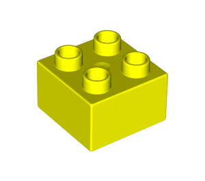 Duplo Levendig geel Steen 2 x 2 (3437 / 89461)