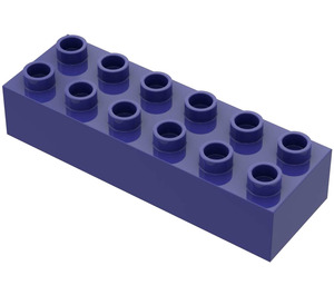 Duplo Violet Brick 2 x 6 (2300)