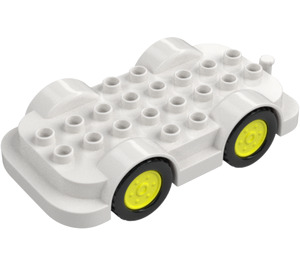 Duplo Wheelbase 4 x 8 mit Vibrant Gelb Räder (24911)