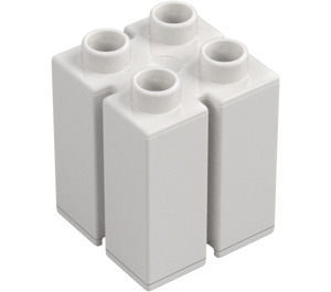 Duplo Bílá 2 x 2 x 2 s Slits (41978)