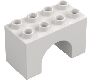 Duplo Valkoinen Kaari Palikka 2 x 4 x 2 (11198)