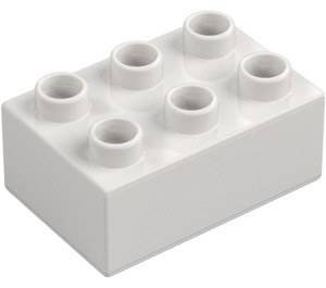 Duplo Biały Cegła 2 x 3 (87084)