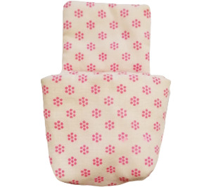 Duplo White Cloth Sleeping Bag with Dark Pink Flowers Pattern