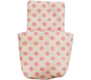 Duplo blanc Chiffon Sleeping Bag avec motif de fleurs rose foncé