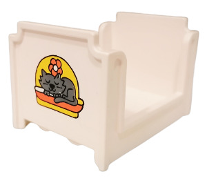 Duplo White Cot with Cat (4886)