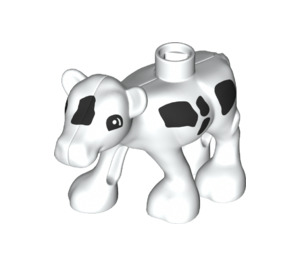 Duplo White Cow Calf with Black Patches (12057 / 34803)
