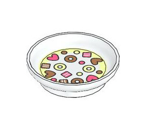 Duplo Wit Dish met Cereal Hoops en Harten (31333 / 104379)