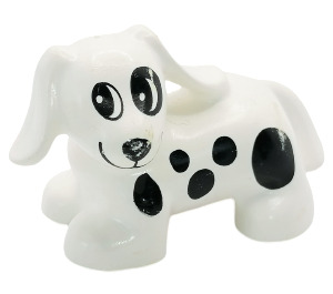 Duplo Wit Hond met Zwart Spots (31101 / 43050)