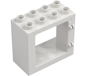 Duplo Weiß Tür Rahmen 2 x 4 x 3 mit flachem Rand (61649)