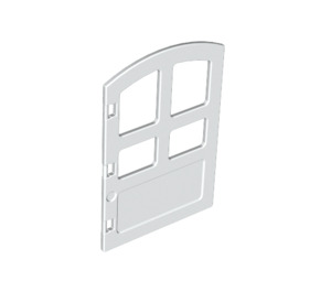 Duplo blanc Porte avec des fenêtres inférieures plus petites (31023)