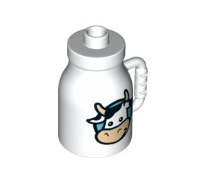Duplo Weiß Duplo Flasche mit Griff mit Cow Dekoration (35092 / 36986)
