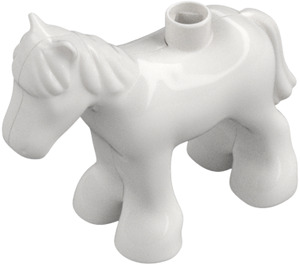 Duplo Wit Foal met Groot Rood Spots (75723)