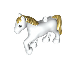 Duplo White Horse with Gold Mane (1376 / 57892)