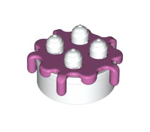 Duplo White Layer Cake with Dark Pink Icing (35682 / 76317)