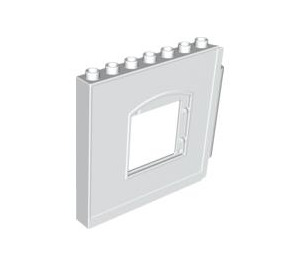 Duplo White Panel 1 x 8 x 6 with Window - Left (51260)