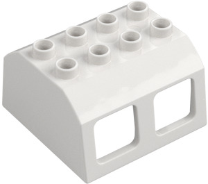 Duplo Blanco Pasajero Cabin para Tren (13530)