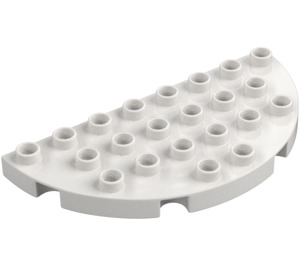 Duplo Valkoinen Levy 8 x 4 Semicircle (29304)