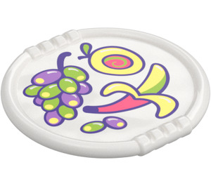 Duplo White Plate with Banana and Grapes (27372)