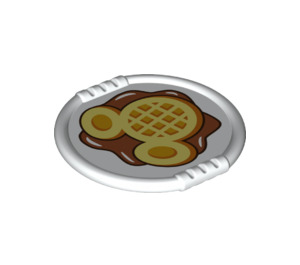 Duplo White Plate with Mickey Mouse Logo Waffle with Syrup (27372 / 77963)