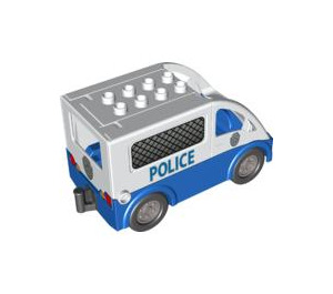 Duplo White Police Van with Rear Door (58233)