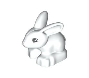 Duplo blanc lapin avec Squared Yeux (89406)