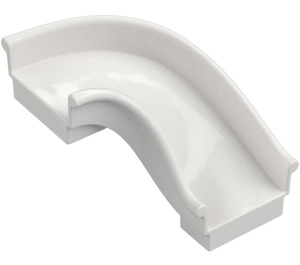 Duplo White Right Slide 4 x 4 x 3 (35088)