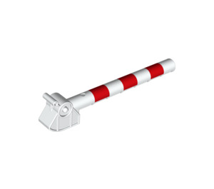 Duplo White Road Barrier with Red Stripes (13359 / 14269)