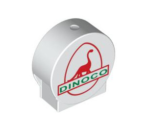 Duplo White Round Sign with DINOCO Sign with Round Sides (41970 / 89941)