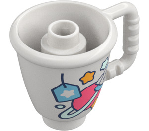 Duplo Weiß Tea Tasse mit Griff mit Planets (27383 / 105449)